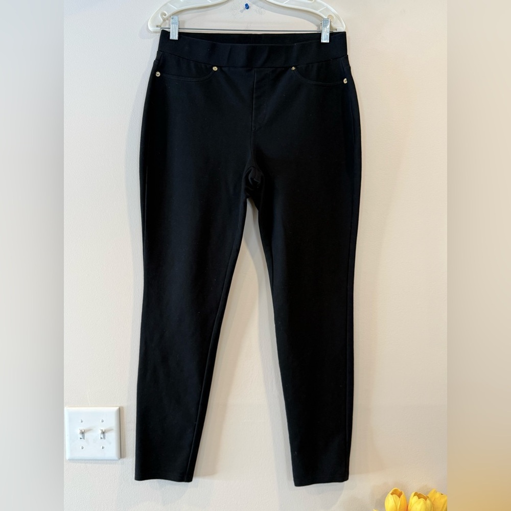 🔥Michael Kors Women’s Black Curvy Pants Size L EuC🔥5